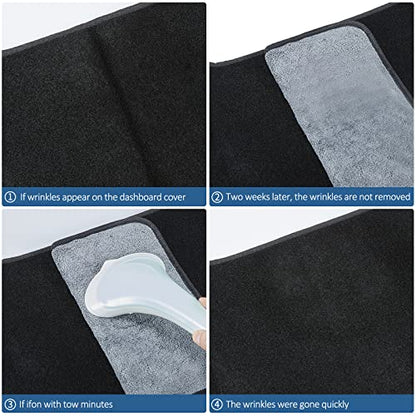 Dashboard Dash Cover Mat Carpet Compatible with 02-05 Dodge Ram 1500 03-05 Dodge Ram 2500 3500(Black) - size: 02-05 Ram