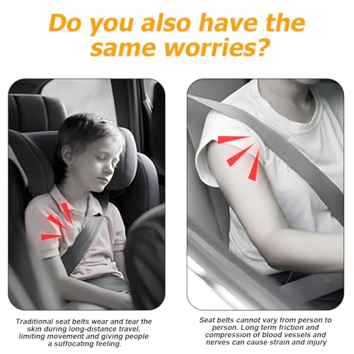 HZEL 2PCS Car Seat Belt Cover, Breathable Leather Automotive Safety Seatbelt Shoulder Strap Protector, Soft Harness Pad to Protect Neck Shoulder, Universal Vehicle Interior Accessories (Blue) - color: Blue