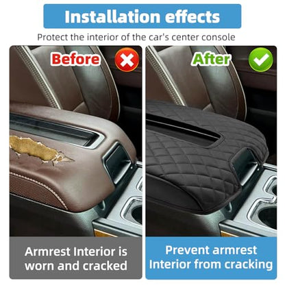 Center Console Armrest Cover Compatible with Chevy Silverado and Fit for GMC Sierra 1500 2500 3500 2014-2018,and Fit for Yukon/Tahoe/Suburban 2015-2020(for Bucket Seat Only) - size: Compatible with Silverado 2014-2018