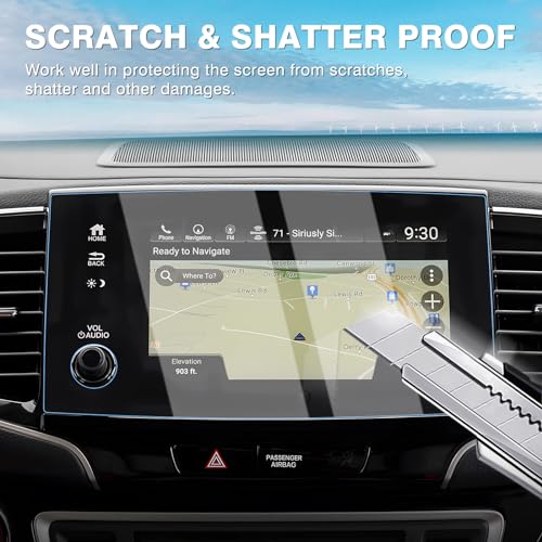 [Upgrade 2 Pack Screen Protector for 2019-2022 Honda Pilot 8 Inch [No Glare & Fingerprint] for Touchscreen, 9H Tempered Glass Navigation Screen Coverr - size: 2019-2022 Honda Pilot