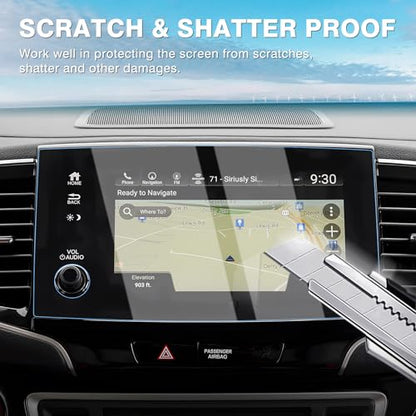 [Upgrade 2 Pack Screen Protector for 2019-2022 Honda Pilot 8 Inch [No Glare & Fingerprint] for Touchscreen, 9H Tempered Glass Navigation Screen Coverr - size: 2019-2022 Honda Pilot