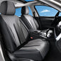 Huidasource Front Seat Covers, Universal Fit for Most Cars SUV Trucks, Full Coverage Nappa Leather Seat Cover, Airbag, Velcro Adjustable, Seat Function Retain, Black&Gray - color: FR: Black&Gray, size: Front