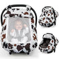 Elstey Car Seat Cover Baby, Minky Dot Carseat Covers Baby Boys Girls, Lightweight Infant Car Seat Cover Canopy with 2 Layers Breathable Mesh Windows, Stroller Carrier for Babies Newborn Essentials - color: Brown Black Cow