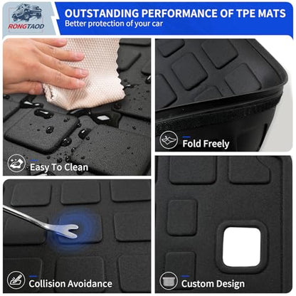 Rongtaod Cargo Mat Compatible with 2020-2025 Hyundai Palisade 7 Seats Trunk Mat Cargo Liner Kick Mat Trunk Liner 2024 Palisade Accessories (2nd&3rd Row Backrest Mats+Trunk Mat) - color: 20-25,7-Seat Trunk Mat+2nd&3rd Row Backrest Mats