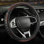 3D Steering Wheel Cover Great Grip with 3D Honeycomb Hole, Anti-Slip Sporty Design, Universal 15 inch(Black with Burgundy) - color: Black with Burgundy, size: Round-Middle[14.5''-15'']