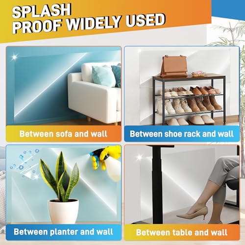 Clear Wall Protector, Electrostatic Wall Protective Film, Transparent Static Cling Plastic Stickers for Kitchen & Office from Bin, Chair Back, Furniture, Door, Dog, Cat 16.4 ft - size: 15.7inX16.4ft