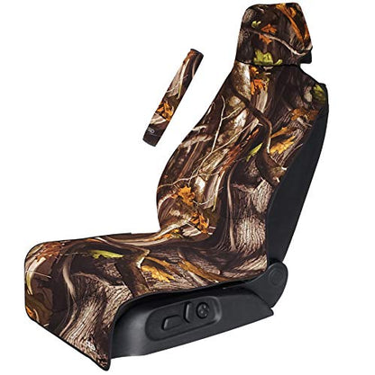 Gorla Gear Camo Premium Universal Fit Waterproof Stain Resistant Car Seat Cover Neoprene Non-Slip Bucket Seat Hunting Dog & Sweat Proof Protector Save Your Leather Cloth Seats Auto Van Truck SUV Sedan - color: Camo