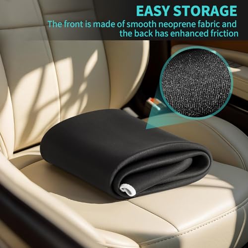 Waterproof 2 Pack Neoprene Car Seat Covers for Trucks, Sweatproof Non-Slip Seat Protector for Cars, SUVs, Vans, Machine Washable, Universal Fit (Black,2-Pcs)