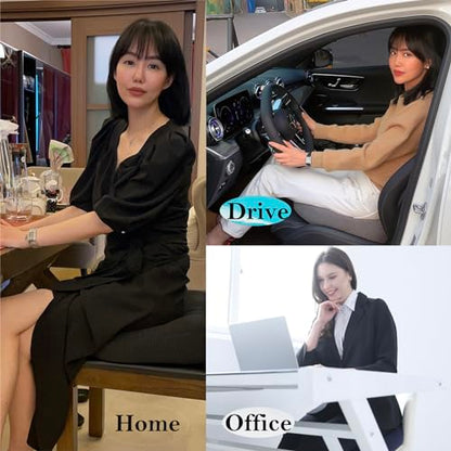 WSGJHB Car Booster Seat Cushion Posture Cushion Portable Breathable Mesh, Effectively Increase The Field of View Ideal for Office, Home, Angle Lift Seat Cushions,Black - color: Black Regular