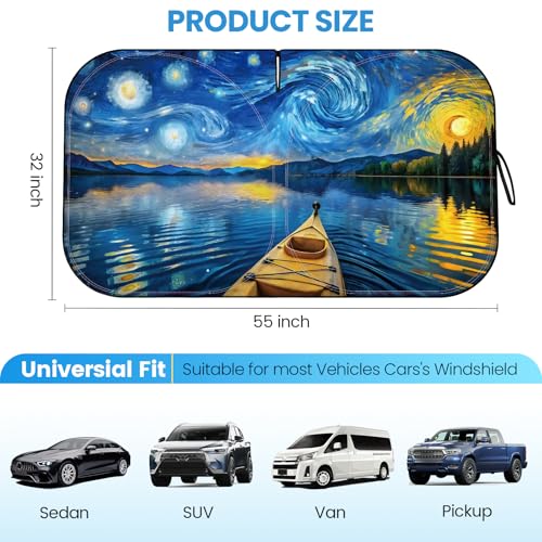 Windshield Sun Shade - Windshield Sun Shade Foldable Offers Ultimate Protection for Car Interior UV Protection Car - color: Multicolor