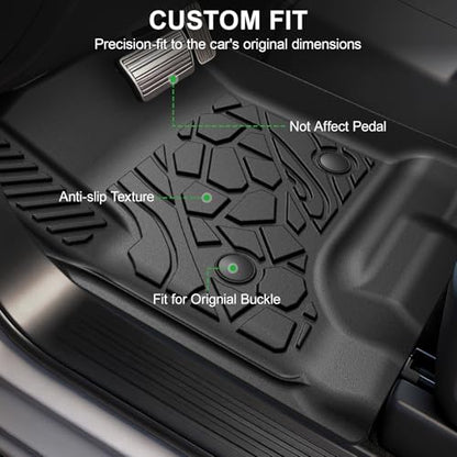 Floor Mats for 2014-2019 Chevy Silverado & GMC Sierra 1500 (Only 19 LD ), for 2015-2019 Silverado/Sierra 2500/3500, Crew Cab Bucket Seat Only, TPE All Weather Durable Mats - size: 2014-2019 | For Chevy Silverado/GMC Sierra