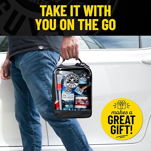 Chemical Guys Interior Cleaning Kit with Storage Bag Total Interior Cleaner Microfiber Towels Detailing Brushes and Sticky Gel Giftable Car Care Set - 10 Items - style: KIT + BAG
