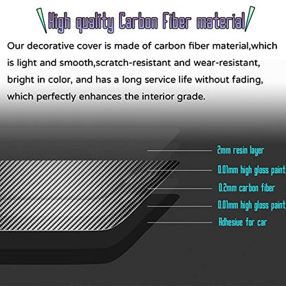 Custom Interior Accessories 5PCS for Chevrolet Camaro 2016 2017 2018 2019 2020 2021 2022 Red Carbon Fiber Center Console Cover Instrument Panel Trim Dashboard Protection Decoration - size: Dashboard trim cover