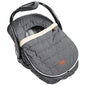 JJ Cole Baby Car Seat Cover, Blanket-Style Baby Stroller & Baby Carrier Cover, Heather Gray - color: Heather Gray