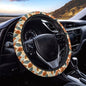 Boho Abstract Mid Century Modern Leaf Steering Wheel Cover for Women Men, Non-Slip Steering Wheel Protector Car Wheel Covers, Universal 15 Inch Fit for Auto, Suvs, Truck - color: Boho Mid Century Modern Leaf