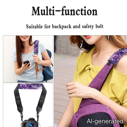 Dreaweet Car Seat Belt Cover Pad Purple Rose Butterfly Seatbelt Covers for Women Universal Auto Accessories 2 Pcs Seatbelt Cushions Comfy Soft Car Seat Strap Covers - color: Rose Butterfly