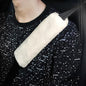 2 Pack Car Seatbelt Covers Shoulder Pad, Soft Faux Sheepskin Seat Belt Shoulder Cover for a Comfortable Driving, Seat Belt Shoulder Strap Covers Helps Protect Your Neck and Shoulder (White) - color: White
