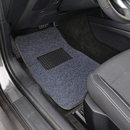 Motor Trend Premium Inter-Lock Backing Carpet Car Floor Mats - Front & Rear, Thick & Durable Auto Protection, Fits Most Cars Truck SUV Coupe Sedan - color: Dark Gray