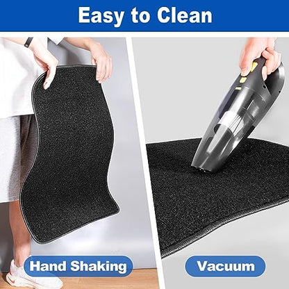 Spurtar for Tesla Model 3 Floor Mats Carpet 2026-2017, Cut Pile Car Floor Mats, Anti-Slip for Model 3, All Weather Protector Automotive, Front & Rear Seat Car Rug 3PCS - size: 2017-2025 Cut Pile (3PCS)