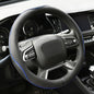 Rueesh Microfiber Leather Steering Wheel Cover Anti-Slip Matte Finish Auto Car Wheel Cover Universal 15 Inch Wheel Cover for Car Embossing Pattern Blue Line - color: Blue Line