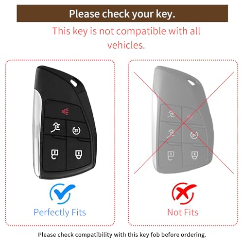 Key Fob Cover for 2022-2025 2026 Silverado 1500 Sierra 1500, 2024-2026 Silverado Sierra 2500HD 3500HD Buick Equinox (D5-Brown) - color: D5-brown