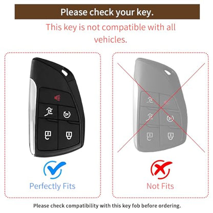 Key Fob Cover for 2022-2025 2026 Silverado 1500 Sierra 1500, 2024-2026 Silverado Sierra 2500HD 3500HD Buick Equinox (D5-Brown) - color: D5-brown