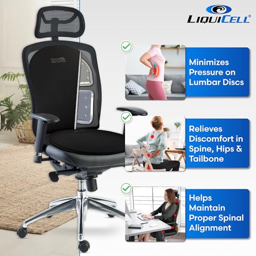 ERGO21 Lumbar Pillow Lower Back Support Cushion for Back Rest, Good Posture, Spine Pain, Long Sitting Hours at Chair, Office, Car Seat, Wheelchair, Large (18" W x 24”x 1.5”) - size: Lumbar Large - 24" x 18" x 1.5"