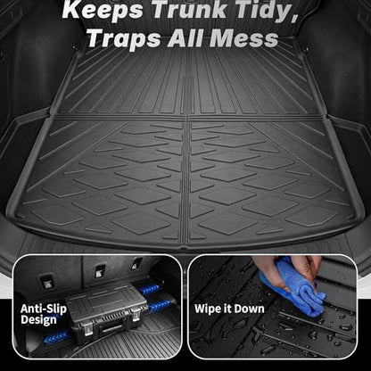 OEDRO Floor Mats Set Fit for 2017-2022 Honda CR-V (NOT for Hybrid), TPE All-Weather Custom Fit for Front, Rear & Cargo Mat in Upper(Highest) Position, Honda CRV Mats Accessories, Black - style: 2017-2022 | 1st & 2nd Row & Cargo Liners |