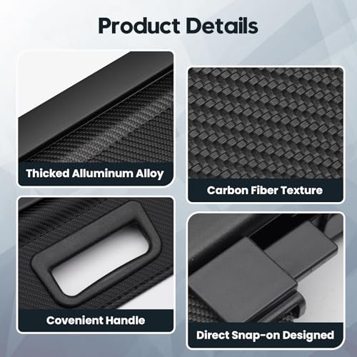 Powerty Cargo Cover for 2026 Hyundai Ioniq 9 Accessories, Carbon Fiber Trunk Cover Retractable Trunk Shielding Shade Cargo Luggage Cover Black - size: 2026 | Hyundai Ioniq 9