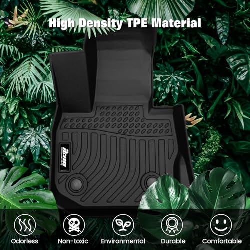 FREEMOTOR802 Compatible with 2018-2024 BMW X3 G01 X3M F97 & 2019-2025 BMW X4 G02 X4M F98 Floor Mats, Black 3D Molded Carpets Liner 1st 2nd Row 3PC TPE All Weather Protector - size: For BMW X3 G01 2018-2024 & BMW X4 G02 2019-2025