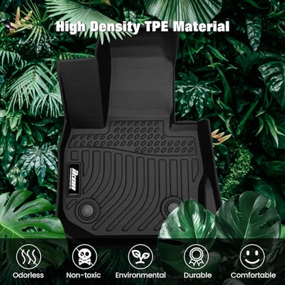 FREEMOTOR802 Compatible with 2018-2024 BMW X3 G01 X3M F97 & 2019-2025 BMW X4 G02 X4M F98 Floor Mats, Black 3D Molded Carpets Liner 1st 2nd Row 3PC TPE All Weather Protector - size: For BMW X3 G01 2018-2024 & BMW X4 G02 2019-2025