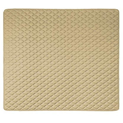 FH Group F16501BEIGE-46 Deluxe Heavy Duty Faux Leather Diamond Pattern Multi-Purpose Beige Automotive Cargo Liner fits most Cars, SUVs, and Trucks, 46 inches - color: Beige, size: 40 x 46 Inches