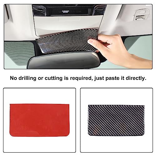 Aunginsy Car Roof Glasses Box Cover Decorative Sticker Compatible with Toyota Tundra/Sequoia 2022-2024 Real Carbon Fiber Car Roof Glasses Box Panel Trim Sticker Protection Cover Interior Accessories - size: Car Roof Glasses Box Cover Sticker