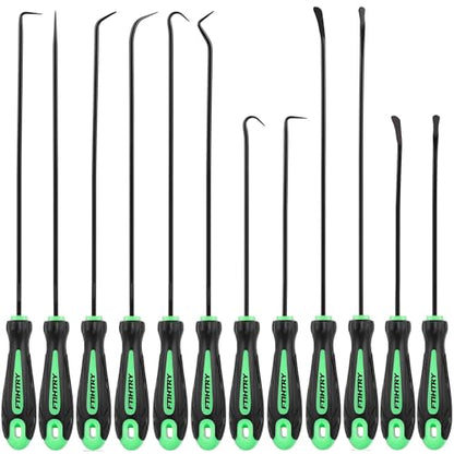 12-Piece Pick and Hook Tools Set, Pick Tool Set Car Auto Oil Seal/O-Ring Seal Gasket Pick Hooks Puller Remove, Long and Mini Pick Tool Set