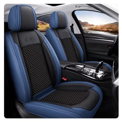 Custom Car Seat Covers for Mercedes Benz A B C CLA CLS CLK GLE GLS GLA GLK GL ML G S GLC SL CL SLC R SLK etc...Easy to Install car Cover (Black Blue K+) - color: Black Blue K+