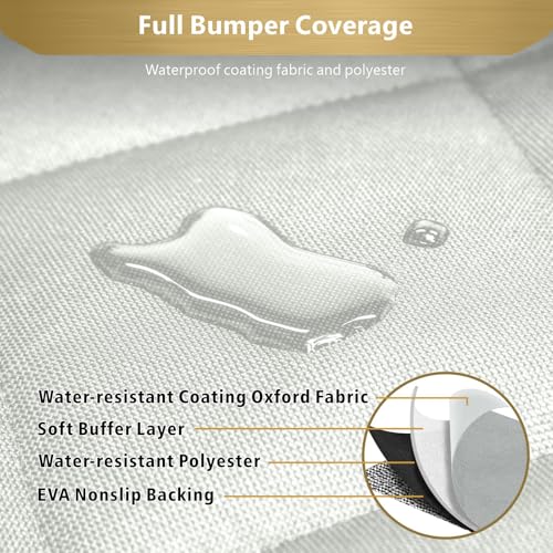 F-color SUV Cargo Liner for Dogs - Waterproof Pet Cargo Liner with Side Flaps, Comfort Dog Cargo Cover with Bumper Flap, Scratchproof Non-Slip Large for Full-Size SUVs Vans, 55 x 93 Inch, Grey - color: Grey, size: Large Extended (With Flaps) 93"