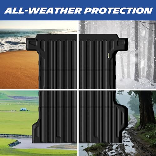 MICHELIN Truck Bed Mat for 2024-2026 Chevy Silverado EV RST/Trail Boss & GMC Sierra EV Denali/AT4 Only, All-Weather Truck Bed Liner, Custom Fit, Durable TPE Bedliner, Non-Slip - size: 2) Silverado EV/Sierra EV | 24-26 | 5.9 FT