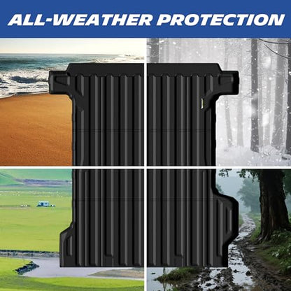 MICHELIN Truck Bed Mat for 2024-2026 Chevy Silverado EV RST/Trail Boss & GMC Sierra EV Denali/AT4 Only, All-Weather Truck Bed Liner, Custom Fit, Durable TPE Bedliner, Non-Slip - size: 2) Silverado EV/Sierra EV | 24-26 | 5.9 FT