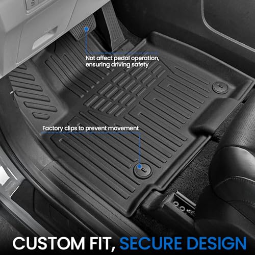 Floor Mats Set for 2022-2025 2026 Kia Carnival 8 Seats(Gas Only), All Weather TPE Backrest Mat Trunk Lower Well Mat Cargo Liner Door Sill Guards Accessories