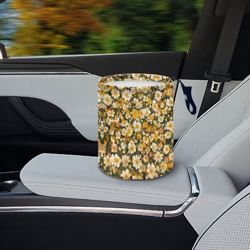 Black Cat Maple Leaf Pumpkin Car Front Seat Can Leak Proof Front Seat Back Seat Garbage Container Bag Kitchen Rubbish Bin Fashion Vehicle Organization Bin, Easy to Use - color: Black Cat Maple Leaf Pumpkin