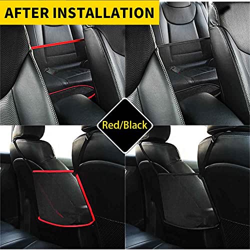 QBUC Car Net Pocket Handbag Holder, Mesh Cargo Car Storage Universal Storage Bag for Handbag Bag (Red) - color: Red-Net