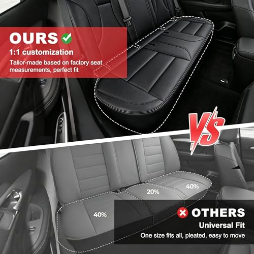 TTX LIGHTING Seat Covers for Buick Envision 2021-2026 Full Set 5 Seats Premium Waterproof Faux Leather Airbag Compatible Custom Fit Buick Envision Seat Covers Black - size: 14.Envision 2021-2026 5 Seat Full Set