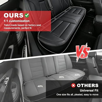 TTX LIGHTING Seat Covers for Buick Envision 2021-2026 Full Set 5 Seats Premium Waterproof Faux Leather Airbag Compatible Custom Fit Buick Envision Seat Covers Black - size: 14.Envision 2021-2026 5 Seat Full Set