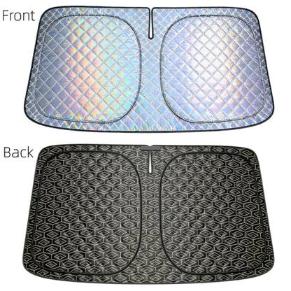 Foldable Windshield Sunshade for 2015-2026 Ford F-150 | Heavy Duty 5-Layer Laser Reflective Truck Sun Shade | UV Protection Heat Shield Front Window Cover | Keeps Interior Cool & Protects Dashboard - size: for F150 2015-2026