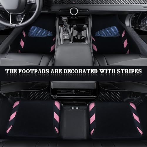 Car Seat Cover Full Set,Universal Breathable Car Seat Cove,Waterproof Floor Mats,Fit Sedans,Cars,Vans,SUV,Truck (Pink)
