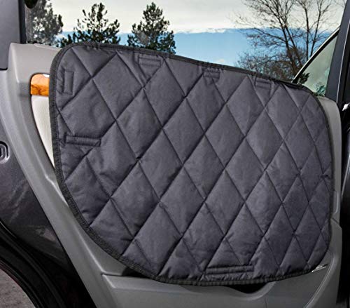 4Knines Car Door Protector for Dogs – Dog Door Cover for Cars, Trucks & SUVs – Set of 2 Guards – Durable, Scratch-Resistant, and Easy to Install – USA-Based Company – One for Each Side (Black) - color: Black