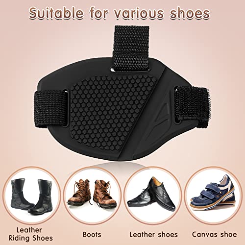 Frienda 4 Pieces Motorcycle Shifter Pad Boot Cover Black Motorcycle Shoe Cover Rubber Shoe Protector Pads for Men Women Gear Accessories