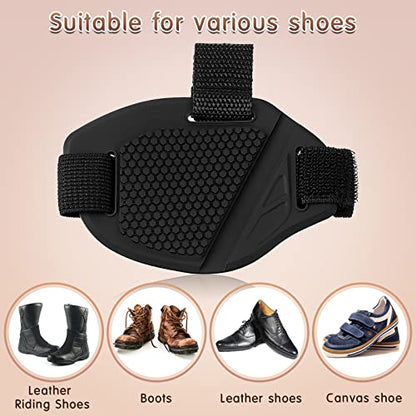 Frienda 4 Pieces Motorcycle Shifter Pad Boot Cover Black Motorcycle Shoe Cover Rubber Shoe Protector Pads for Men Women Gear Accessories