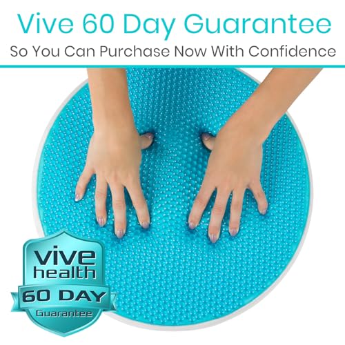 Vive Swivel Car Seat Cushion for Handicapped & Elderly Assistance - 360 Large Round Rotating Chair Pad with Memory Foam (Black)