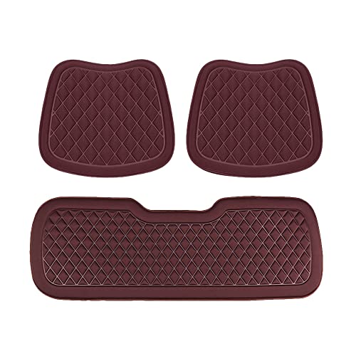 3D Decompression Car Seat Cushion Breathable and Comfortable Driver Seat Cushion Non-Slip Car Seat Pads for Car,Truck,SUV,Truck,Etc (Three-piece set, Wine red) - color: Wine Red, style: Three-piece set